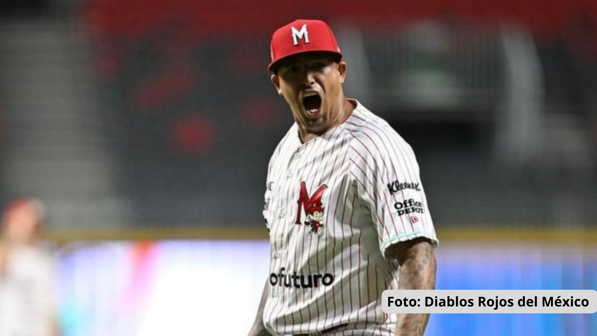 Jake Sánchez en su rol como cerrador de los Diablos Rojos del México