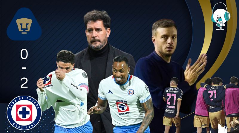 la caída en casa de Pumas ante Cruz Azul.